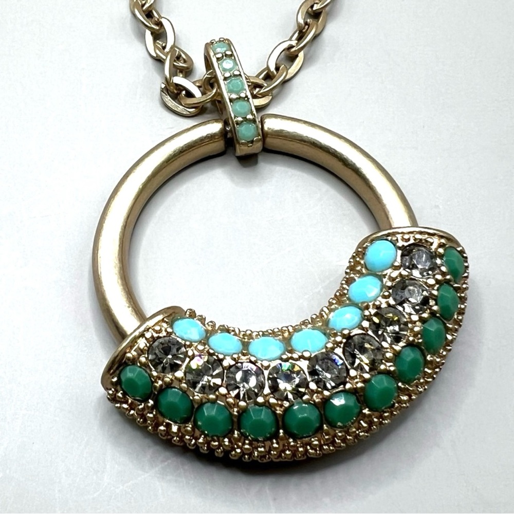 NWT lia sophia “Mirage / Chimera” necklace 28-31”, matte gold w/ cut crystals